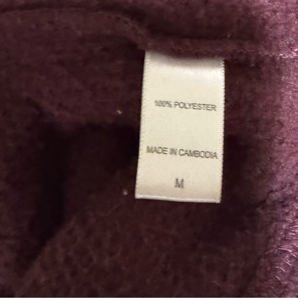 Women’s Koolaburra by UGG Fleece Sherpa 1/4 Zip Pullover Maroon Medium - Picture 4 of 5